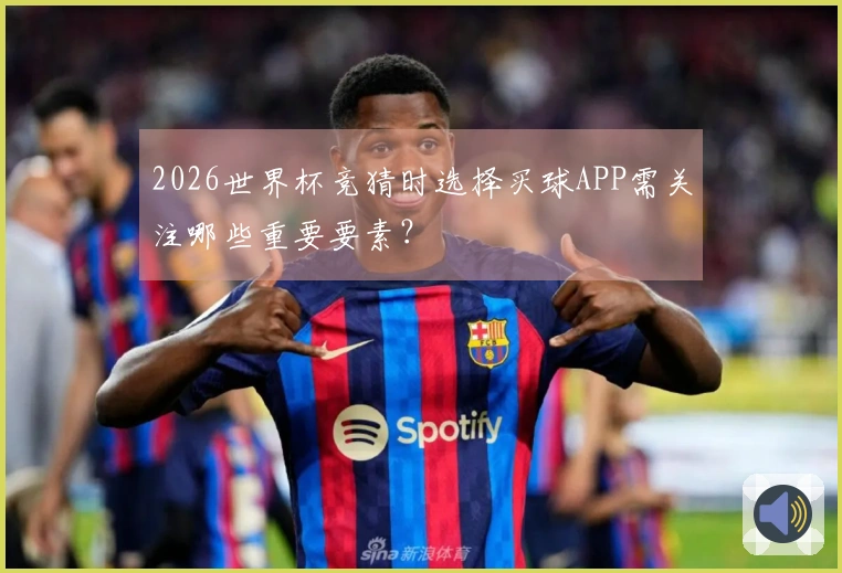 2026世界杯竞猜时选择买球APP需关注哪些重要要素？